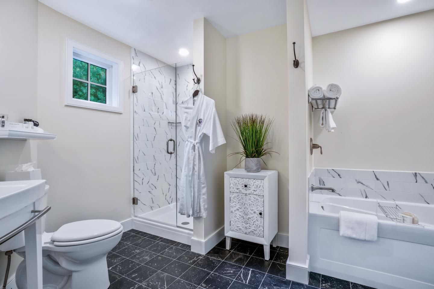 A hotel bathroom