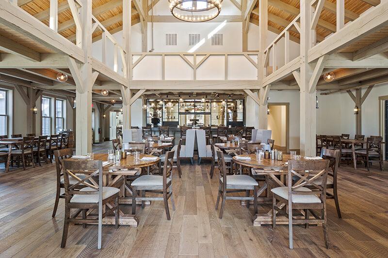 An interior view of a restaurant 