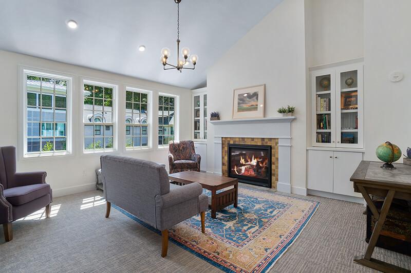 An interior view of a hotel 