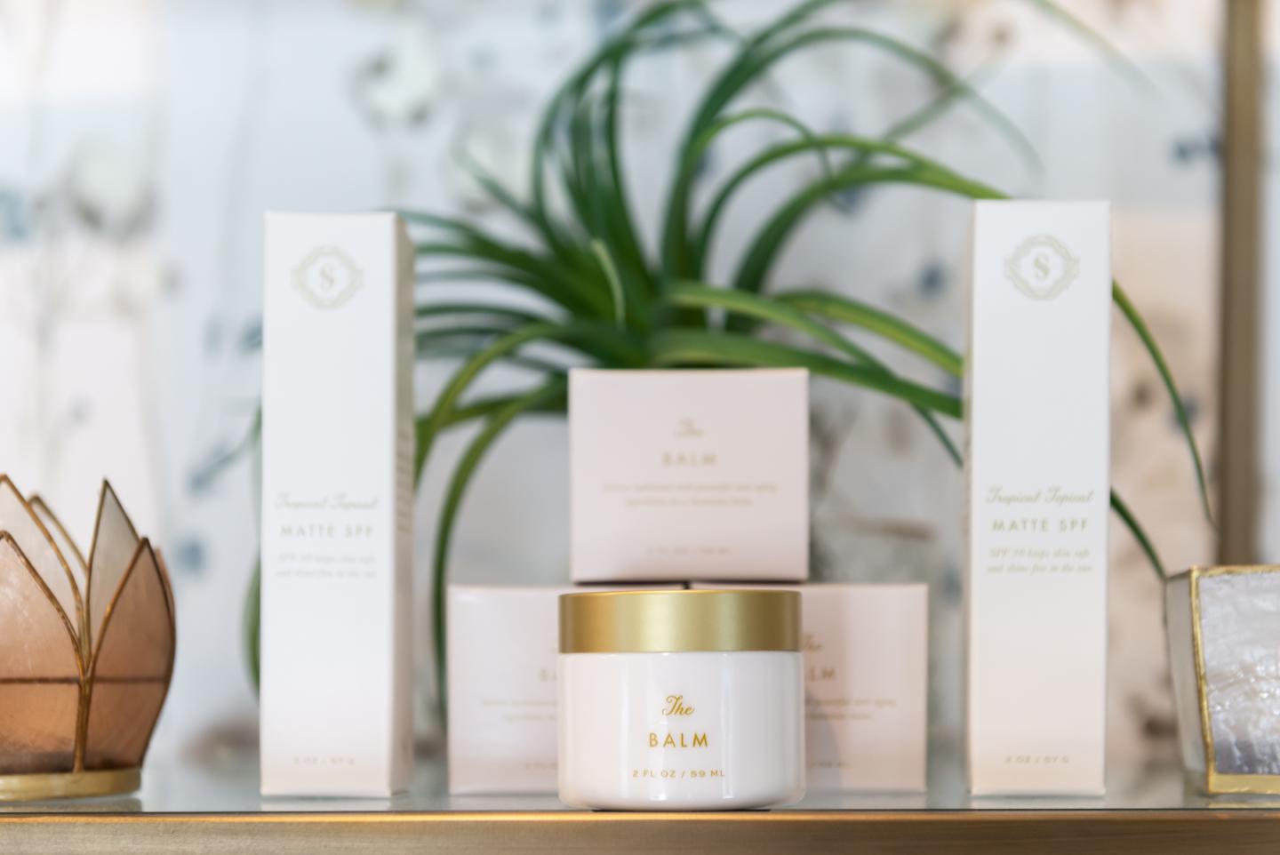 A close up view of spa products
