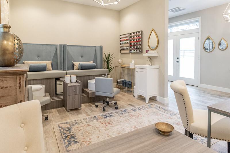 An interior view of a spa