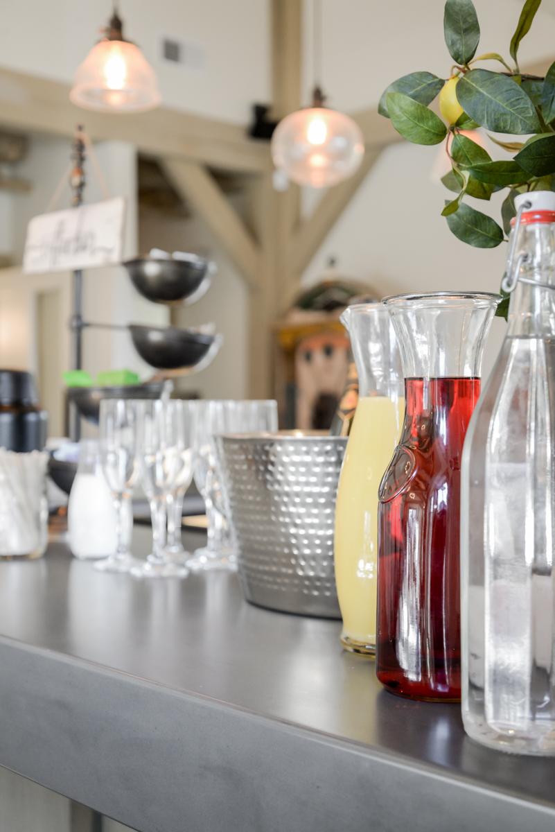 A close up of a mimosa bar