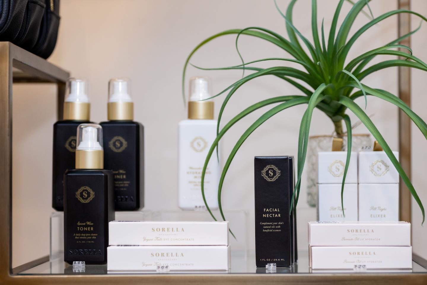 A close up of spa products