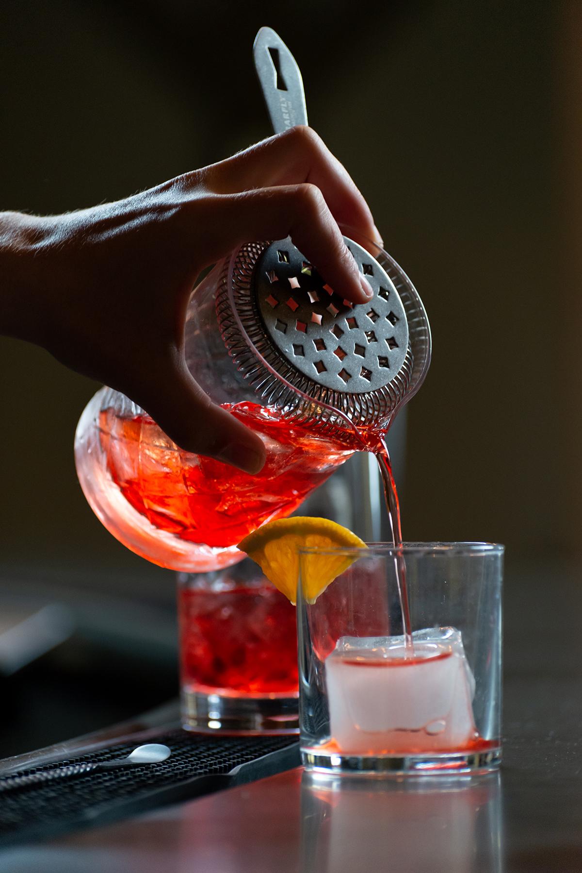 cocktail pouring