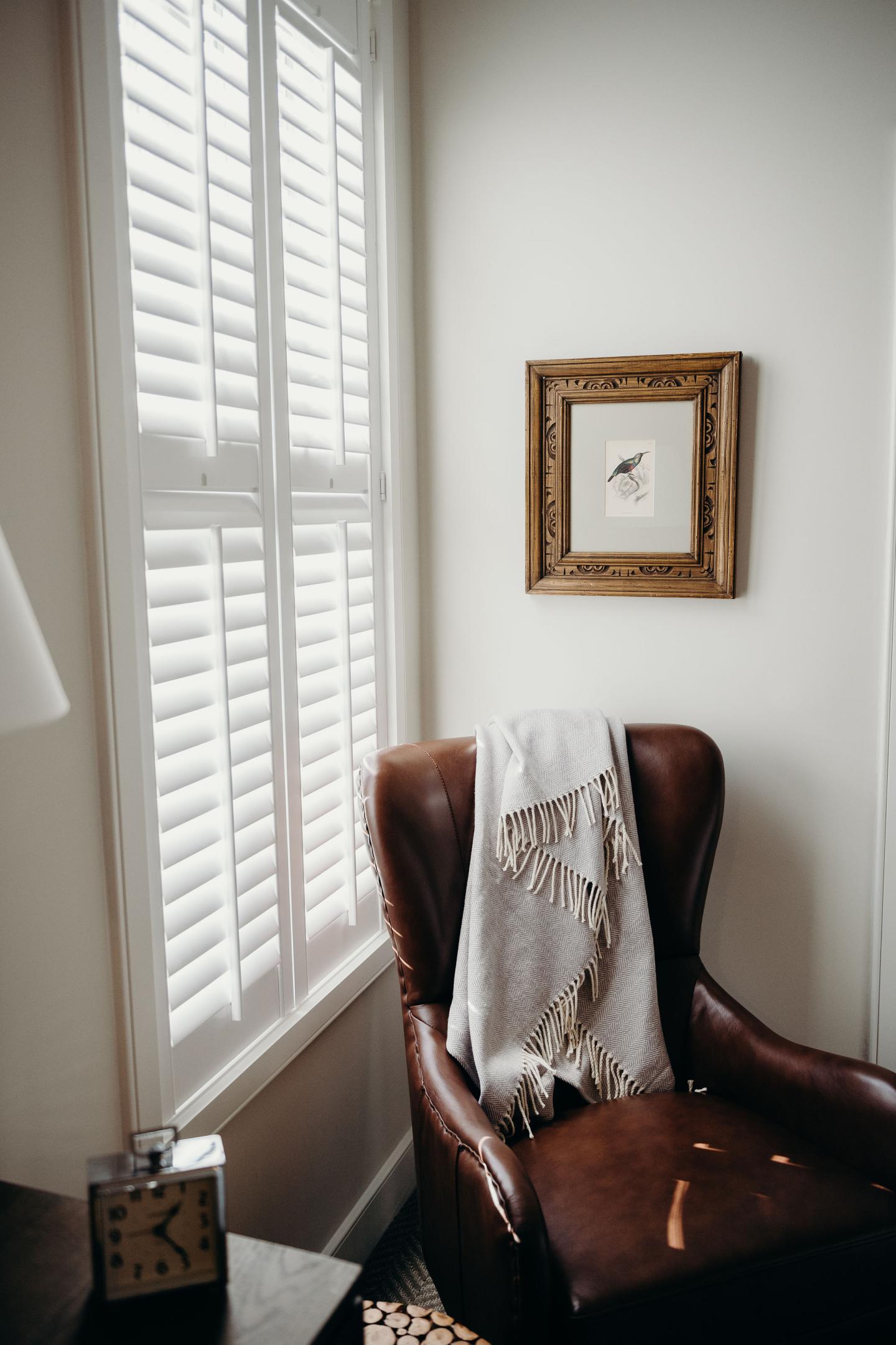 Queen Room at Briar Barn Inn - Reading Chair and Blanket Detail