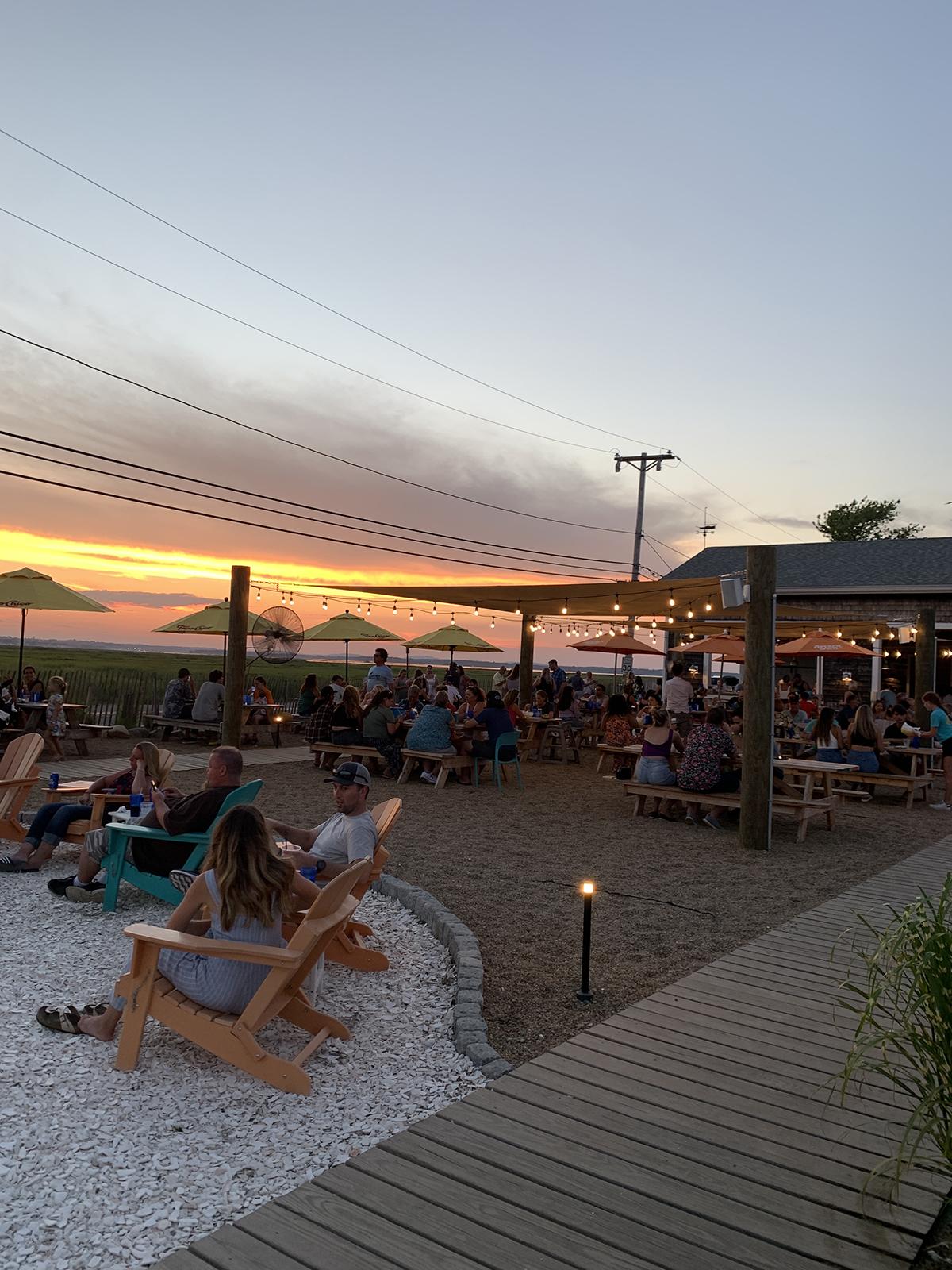 sunset club outdoor dining